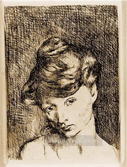 女性の頭 マドレーヌ 1905年 パブロ・ピカソ油絵